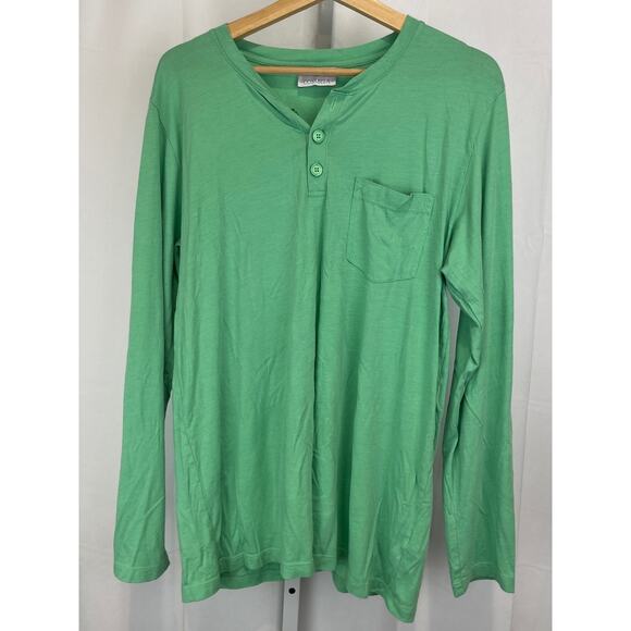 COSABELLA Henley Long Sleeve Tee Pajama Top Pima Cotton Modal Green Size M - Picture 9 of 9